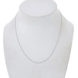 Vintage D Sterling Silver 925 0.9mm Cable Link Chain 15.75"